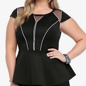 Torrid mesh peplum top